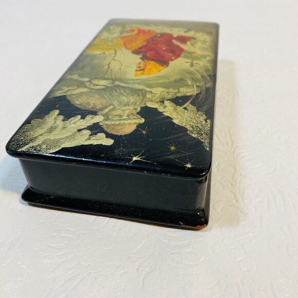 3 Fedoskino Hand Painted Lacquer Boxes USSR - Picture 4 of 16